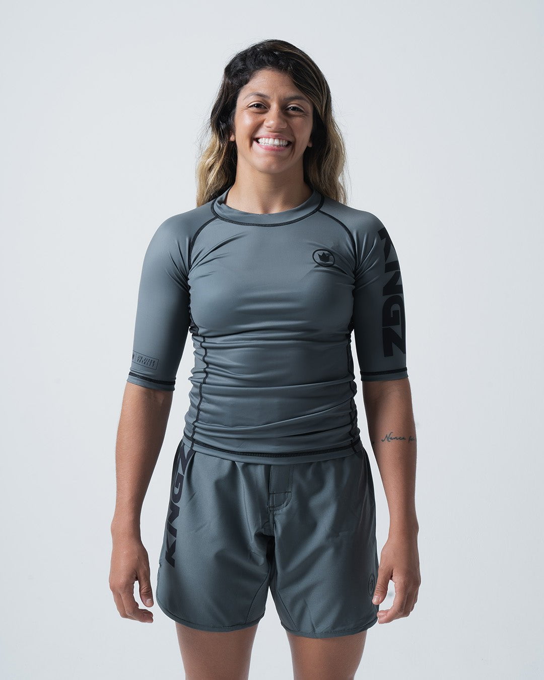 Kore V2 Short Sleeve Rashguard Dark Gray Blue from Kingz