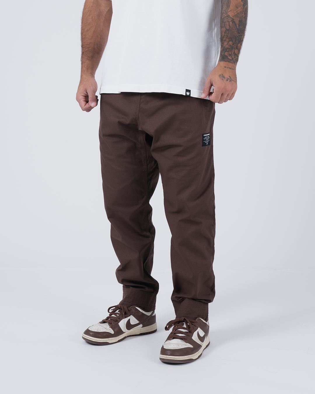 Casual Rip Stop Gi Pant - Brown from Kingz