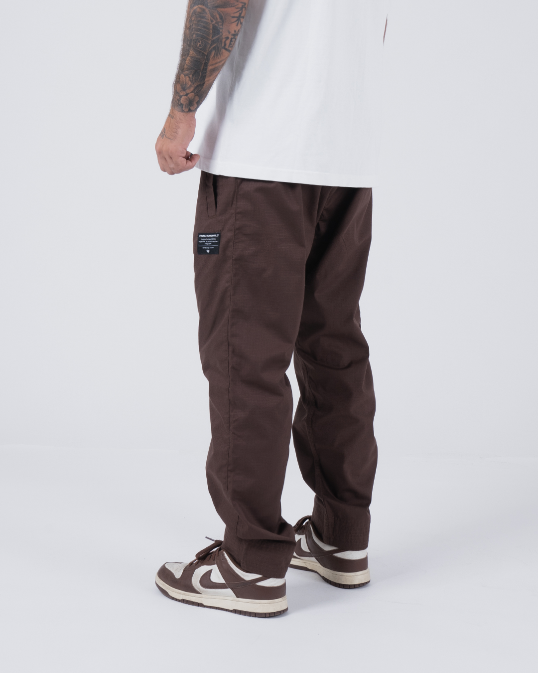 Casual Rip Stop Gi Pant - Brown from Kingz