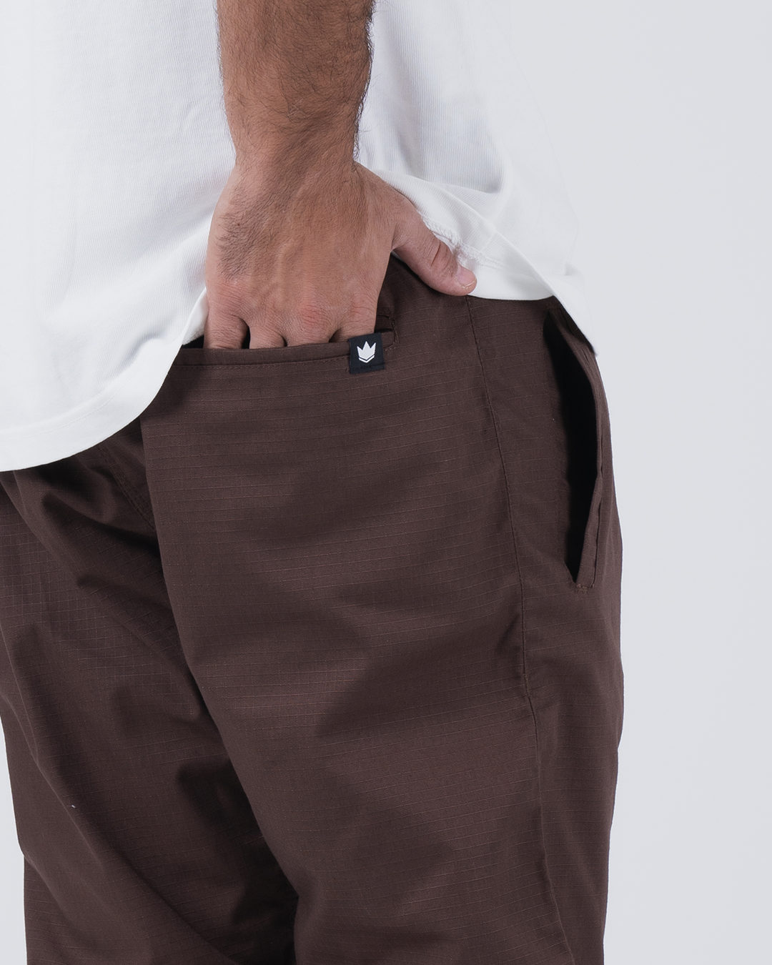 Casual Rip Stop Gi Pant - Brown from Kingz