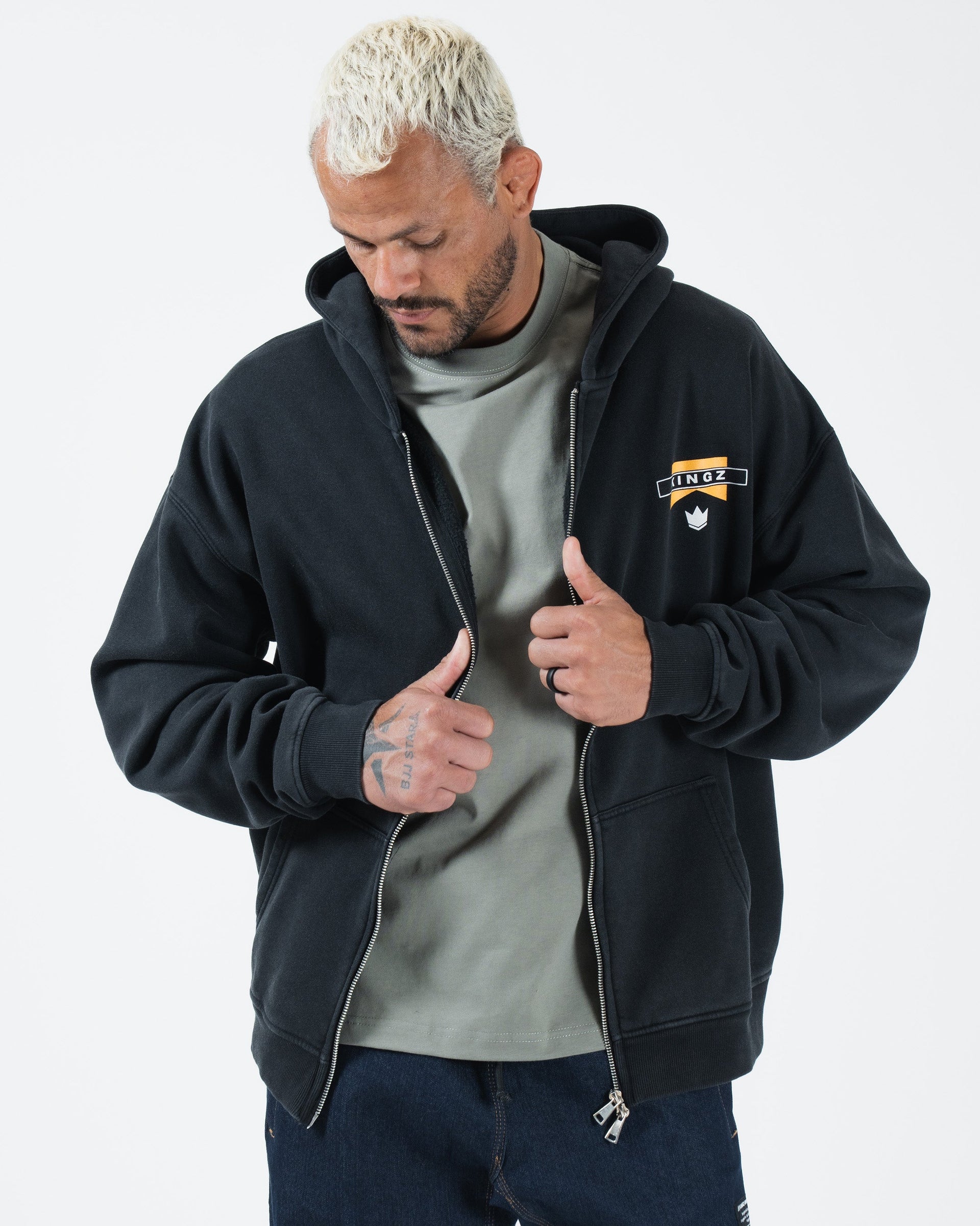 Flag Zip Up Hoodie from Kingz