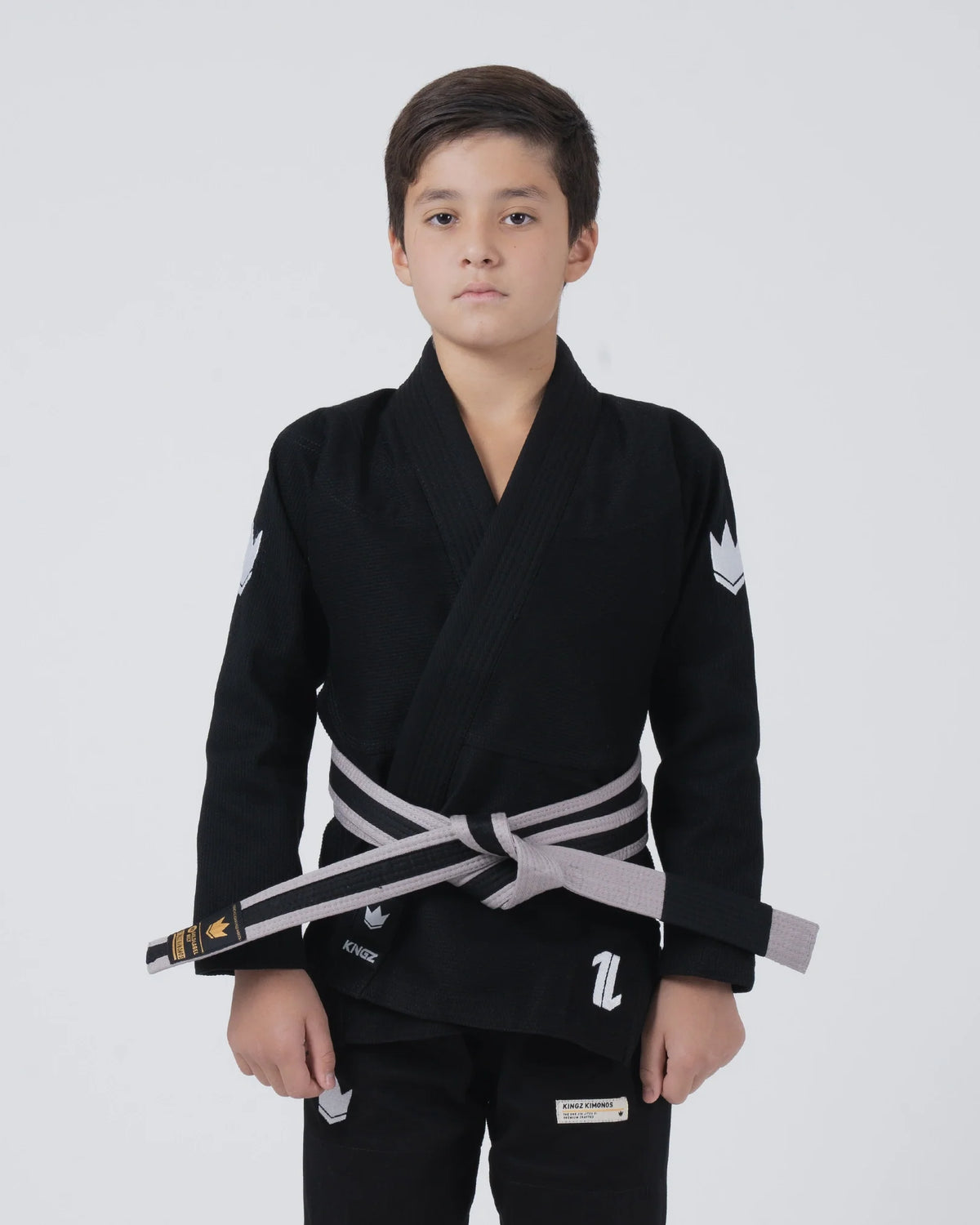 The ONE V2 Kids BJJ Gi - Black Black from Kingz