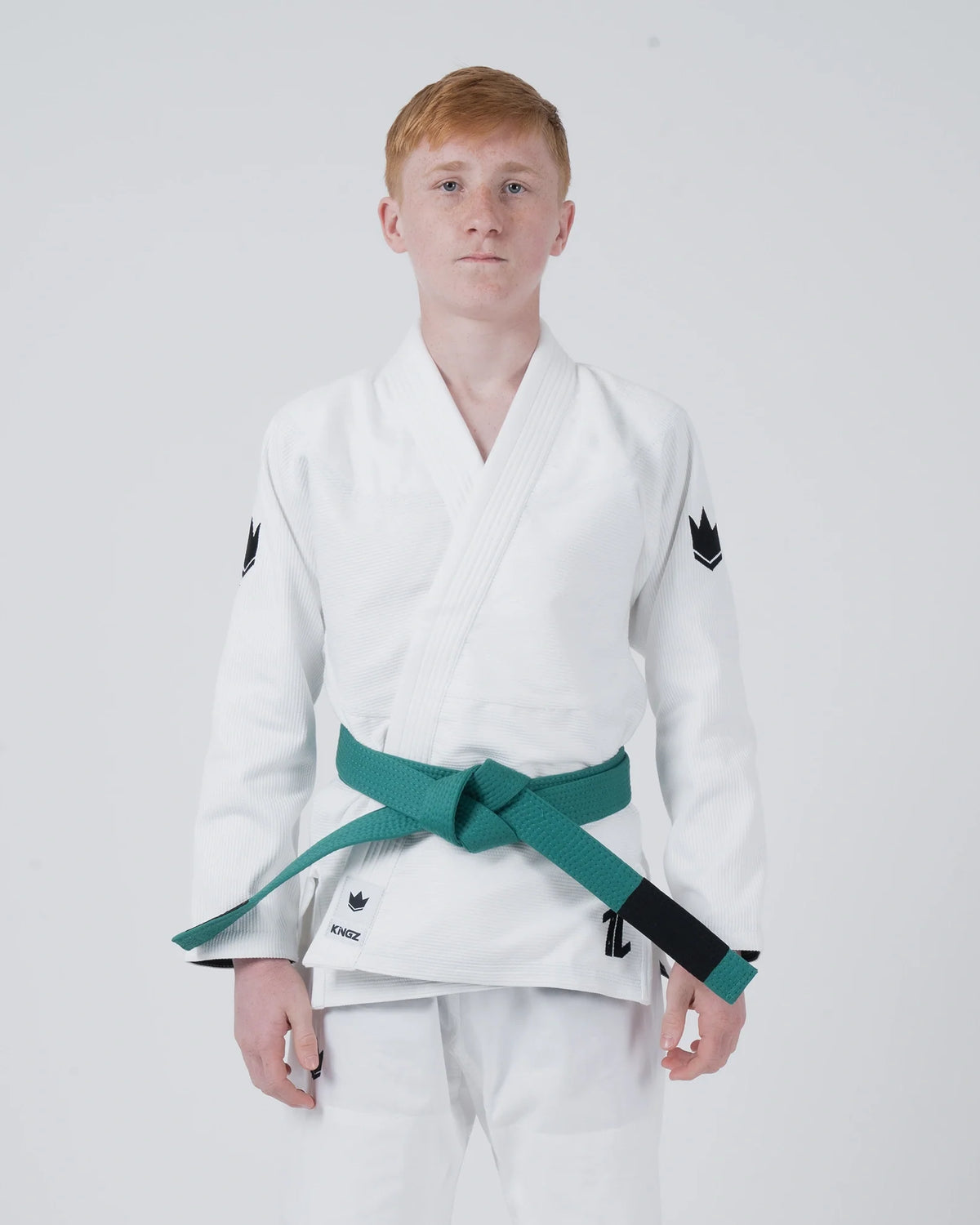 The ONE V2 Kids BJJ Gi - White White from Kingz