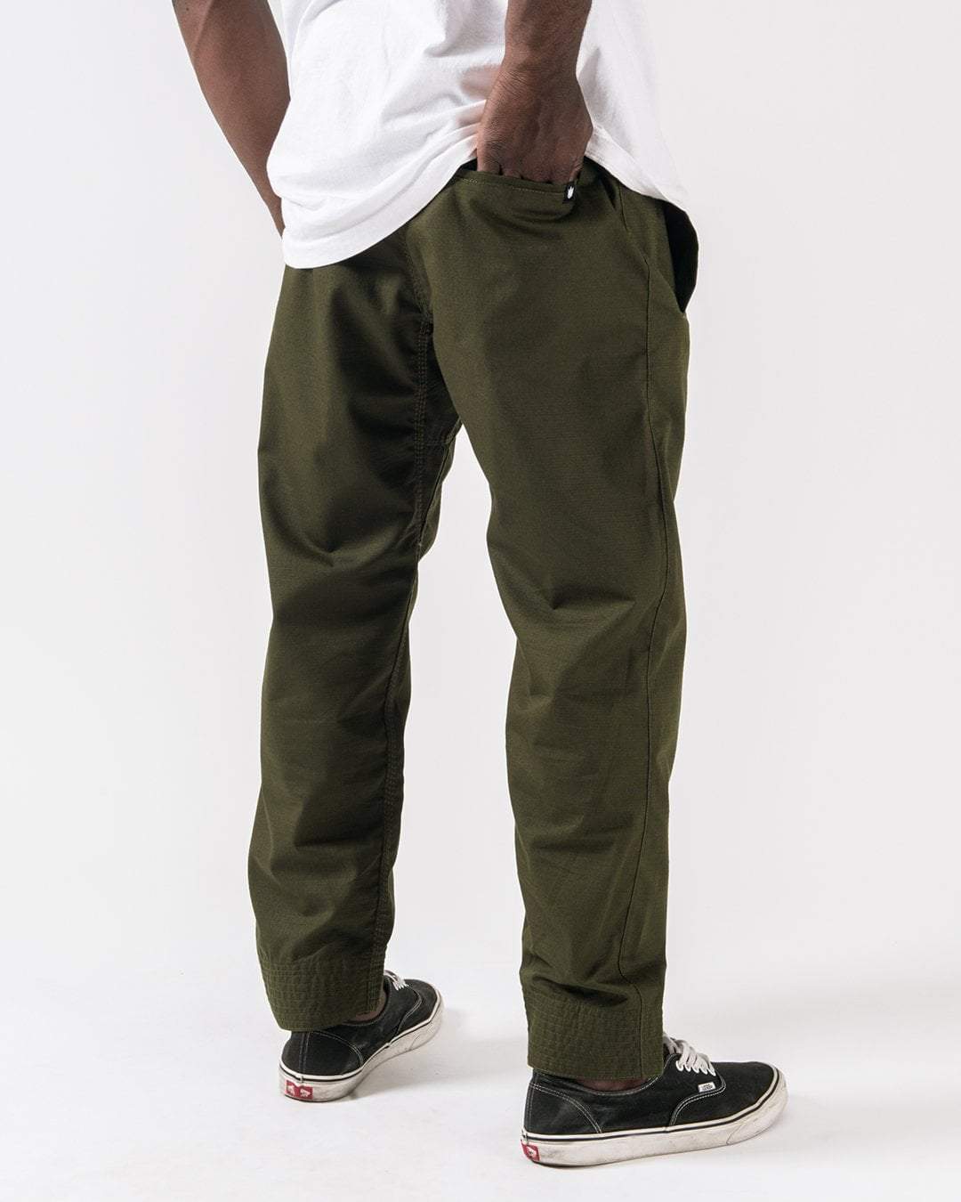 Casual Rip Stop Gi Pants - Military Green from Kingz